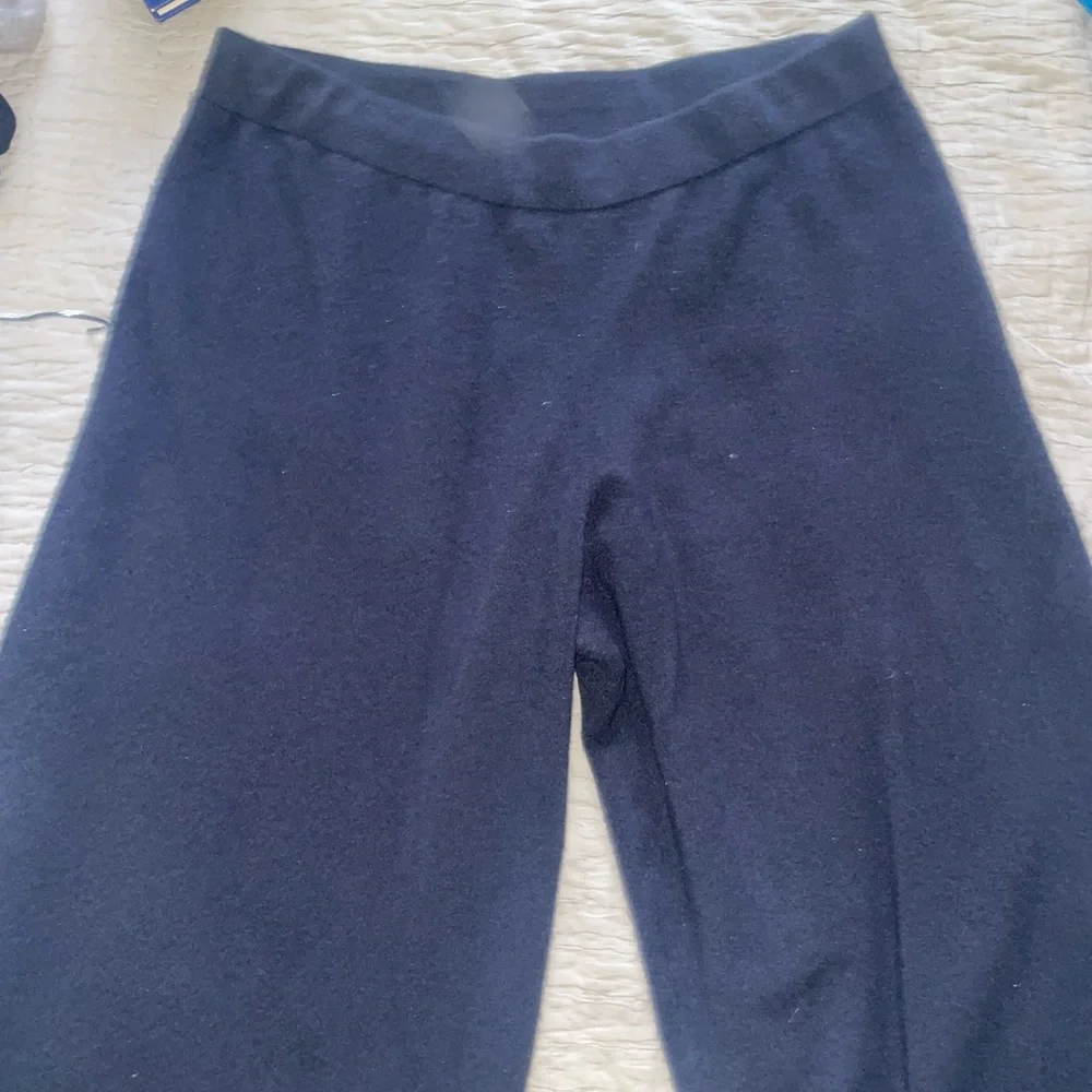 J.Crew featherweight cashmere cropped wide leg elastic waistband pants lounge